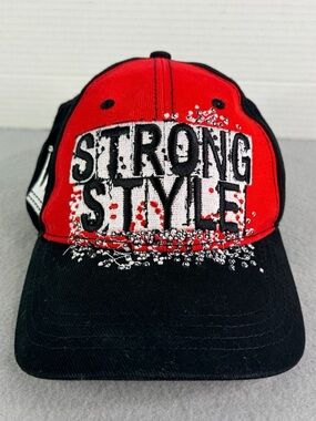 WWE Hat Cap Black Strap Back Nakamura Strong Style Adjustable Embroidered